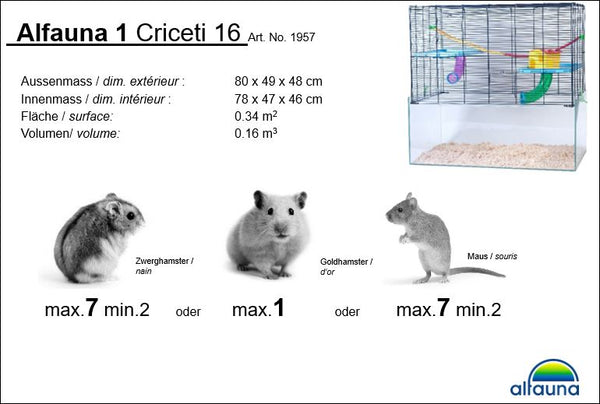 Récipient pour rongeurs avec cage