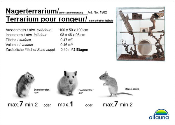 Zweistöckiges Nagetierterrarium