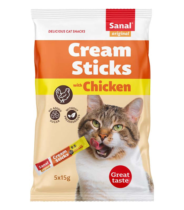 Sanal Cat Cream Sticks with Chicken