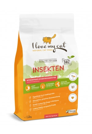 I love my cat - dry insect food