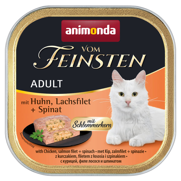 Animonda, Chat, Suprême au Poulet, Filet de Saumon+Epinards