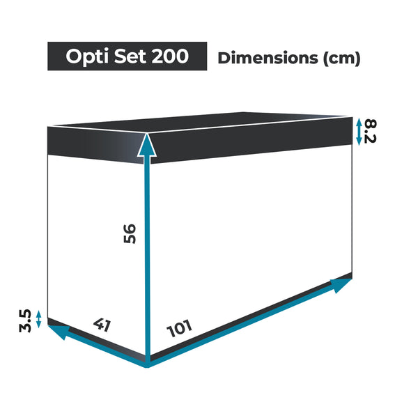 AQUARIUM-SET OPTI SET SCHWARZ 2.0