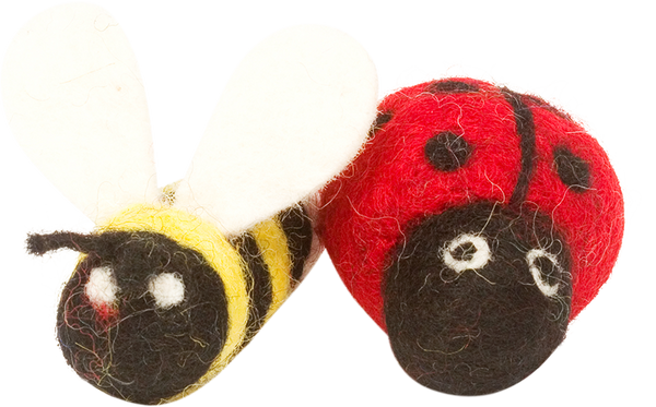 DDKC Coccinelle/Abeille 2pcs, rouge/jaune