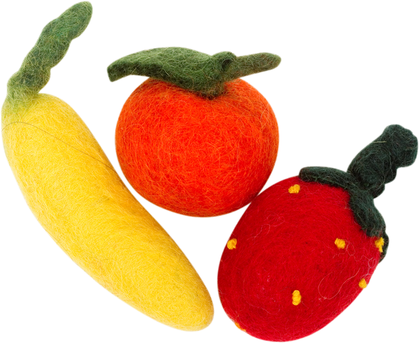 DDKC Fruits 3pcs, couleurs assorties