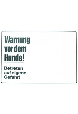 Panneau : Avertissement sur le chien