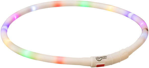 Anneau lumineux Flash USB, multicolore, silicone, XS-XL : 70 cm/ø 10 mm