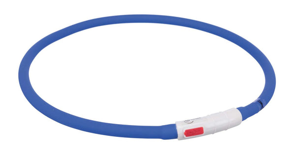 Anneau lumineux Flash USB, bleu royal, silicone, XS-XL : 70 cm/ø10mm