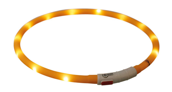 USB Flash Light Ring, Silicone, XS-XL: 70 cm/ø 10 mm, Orange