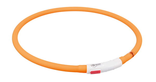 USB Flash Light Ring, Silicone, XS-XL: 70 cm/ø 10 mm, Orange