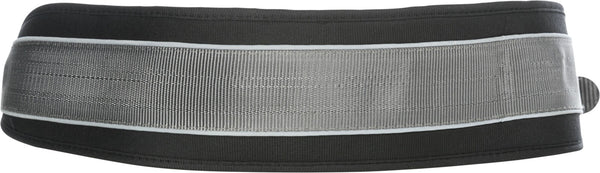 Belly belt with leash, nylon, size 75-120cm, graphite/black