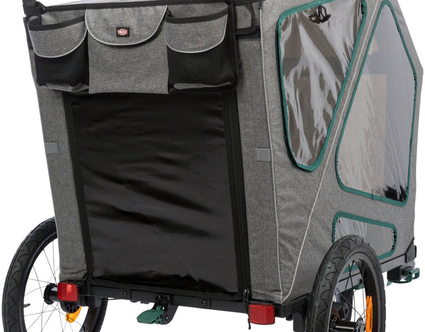 Remorque pour vélo, L : 80×103×98/147cm, gris/sauge