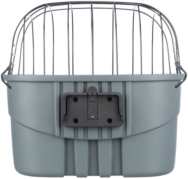 Front basket for bicycle, plastic, 42×39×30 cm, gray