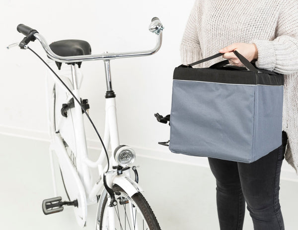 Front-Box for bicycles, 38×25×25cm, grey