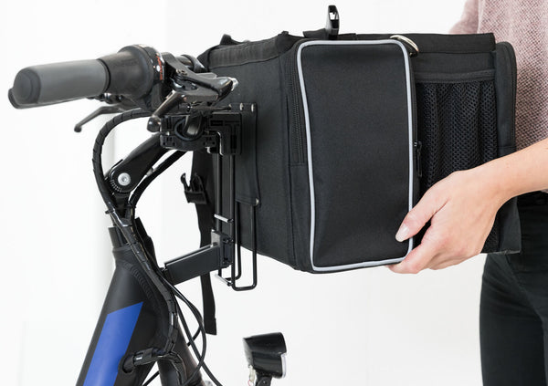 Front-Box for bicycles, 41×26×26cm, black/grey