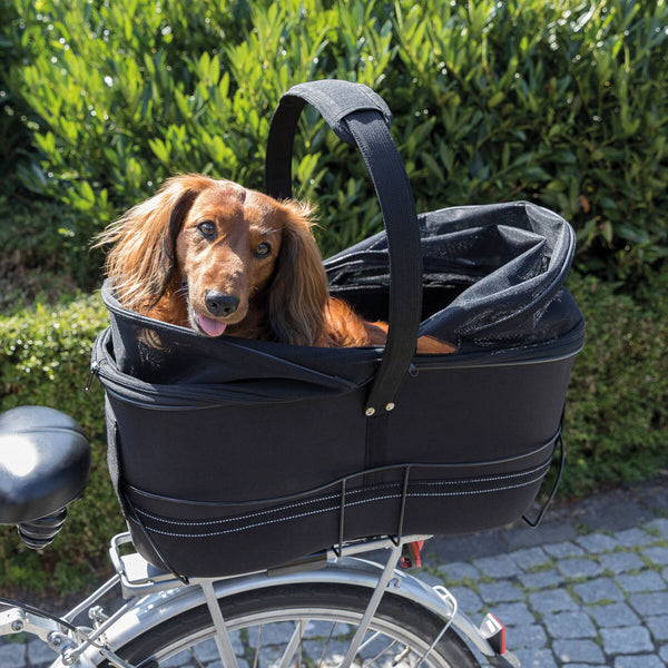 Panier vélo Long pour porte-bagages large, noir