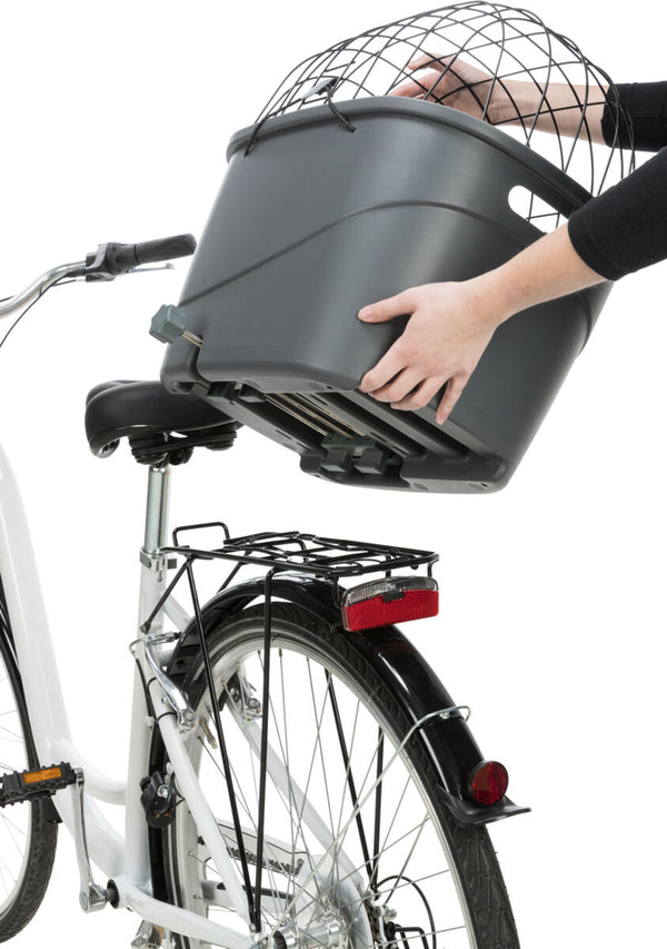 Bicycle basket for luggage rack, plastic/metal, 36×47×46cm