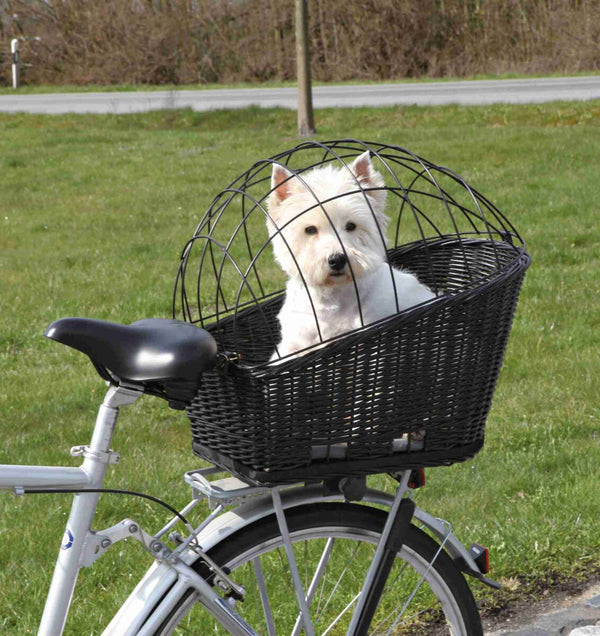 Panier vélo avec grille, pour porte-bagages, noir