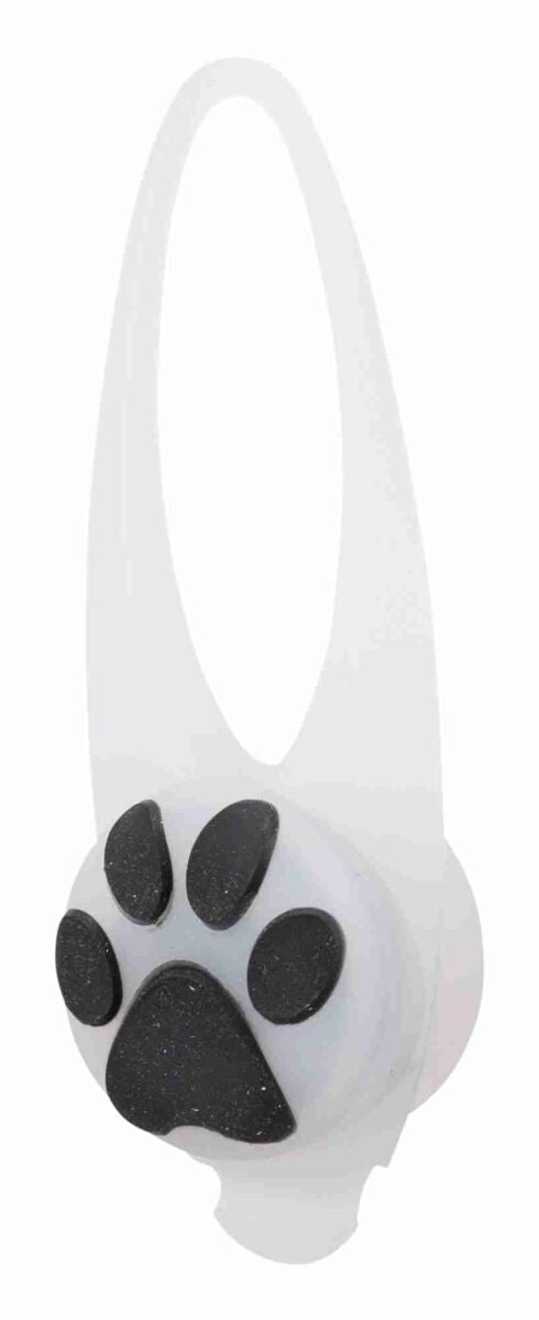 Dog flasher, ø 2.4 cm/8 cm, white with pattern