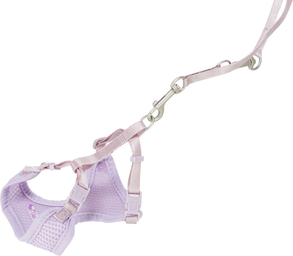 Harnais souple chiot Junior avec laisse lilas