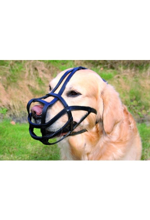 Leather muzzle, black