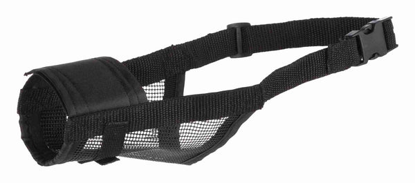 Muzzle with mesh, polyester, XS-S, black