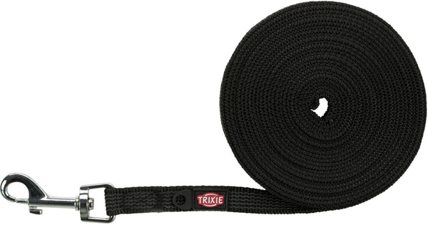 Black rubberized tracking leash