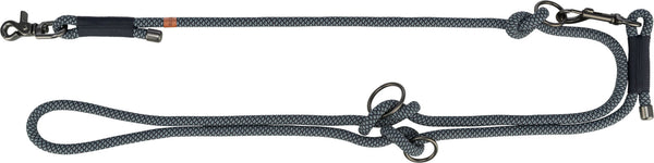 Laisse Soft Rope en V, noir/gris