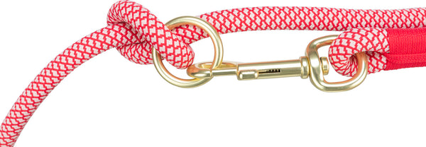 Soft Rope V-Leash, Red/Cream