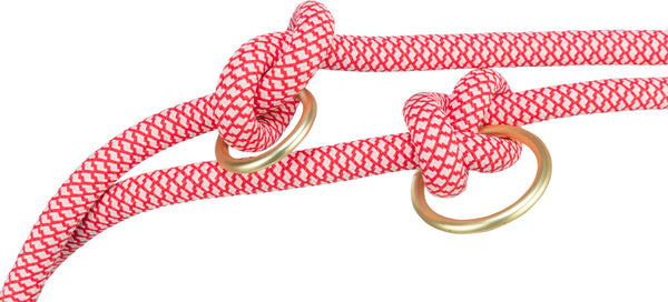 Soft Rope V-Leash, Red/Cream