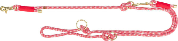 Soft Rope V-Leash, Red/Cream