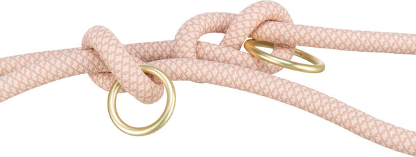 Laisse Soft Rope en V, rose/rose clair