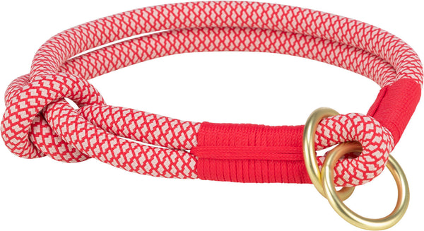 Soft Rope collier d'arrêt de traction, rouge/crème