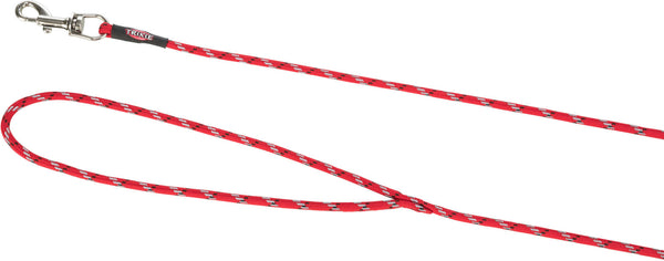 Junior tracking leash for puppies, XXS-XS: 8 m/ø 4 mm, red