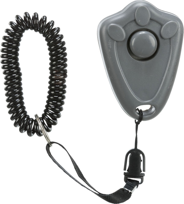 "Clicker" training aid with clicker button