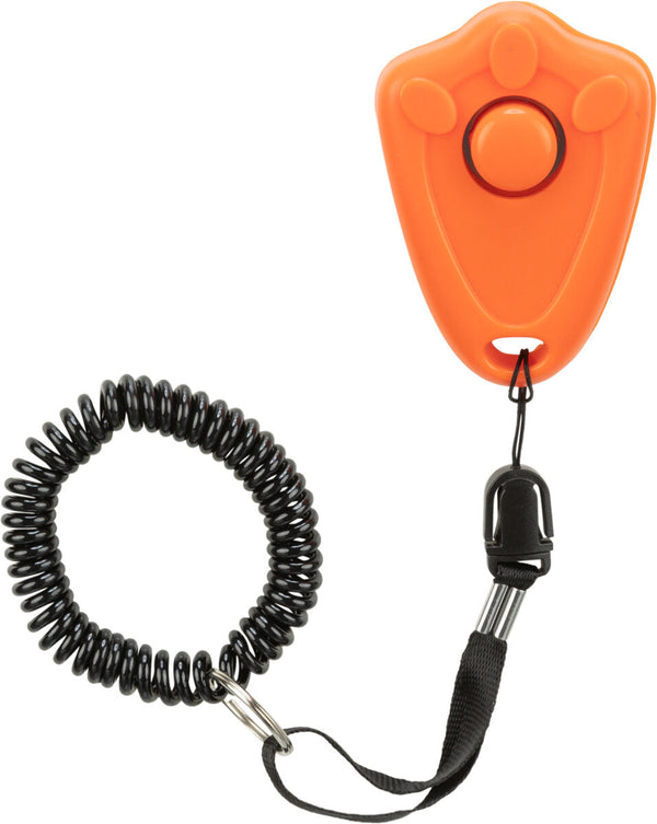 "Clicker" training aid with clicker button