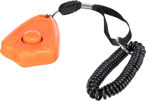 "Clicker" training aid with clicker button