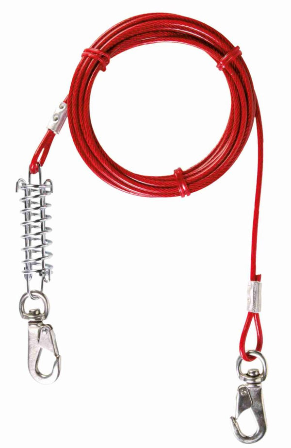 Lanyard with spring, red