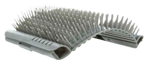 Corner massage brush, cat, 8×13cm, gray