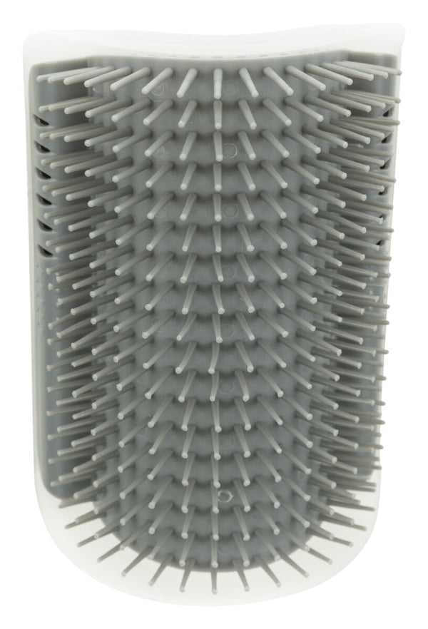 Corner massage brush, cat, 8×13cm, gray