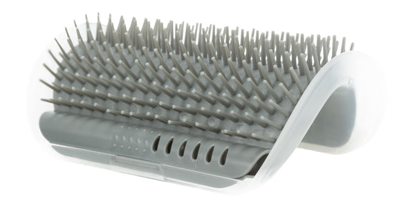 Corner massage brush, cat, 8×13cm, gray