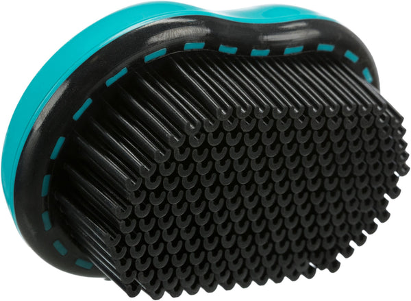 Upholstery and textile brush, TPR, 7×10cm, black/turquoise