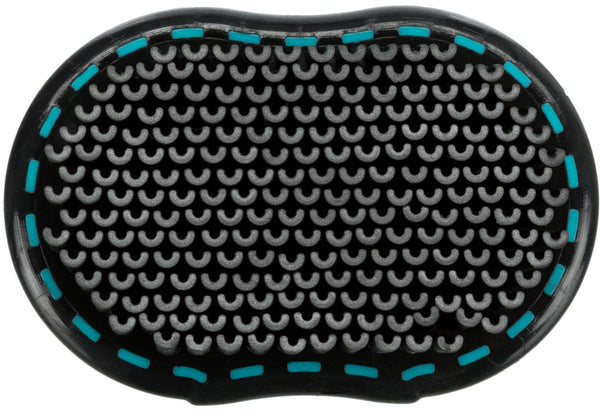 Brosse à capitonnage et textile, TPR, 7×10cm, noir/turquoise