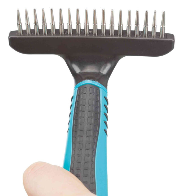 Detangling comb, long hair, red. Teeth