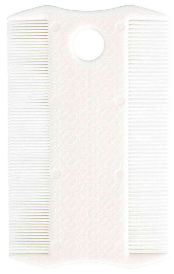 Flea and lice comb, plastic, both.