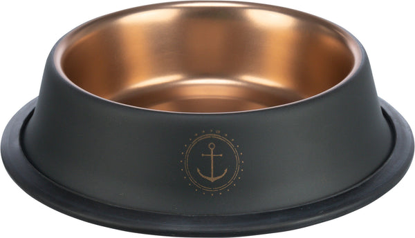 BE NORDIC bowl, stainless steel/rubber, black/bronze