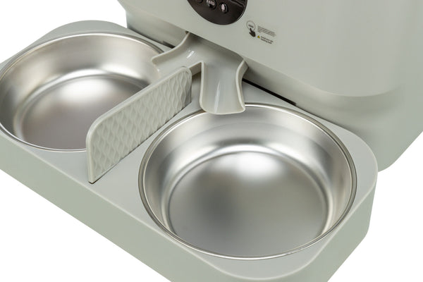 Plastic/stainless steel double bowl for T24347, light grey