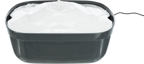 Fontaine Polygon, mélamine, 2,5 l/28×11×22cm, gris/blanc