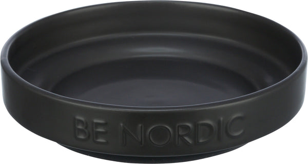 BE NORDIC Schüssel, flach, Keramik/Gummi, 0,3 l/ø 16cm, schwarz