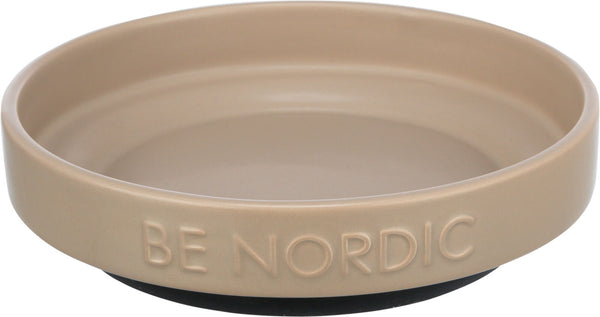 BE NORDIC Schüssel, flach, Keramik/Gummi, 0,3 l/ø 16cm, taupe