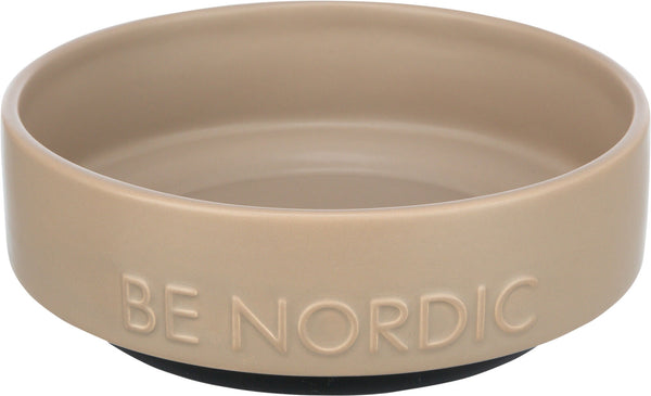 BE NORDIC bowl, ceramic/rubber, taupe